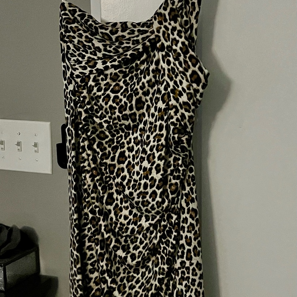 Charlotte Russe One Shoulder Leopard Print Dress